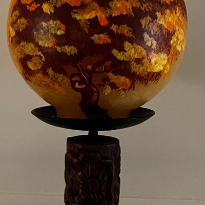 Awesome Round Large Candle with tree on it