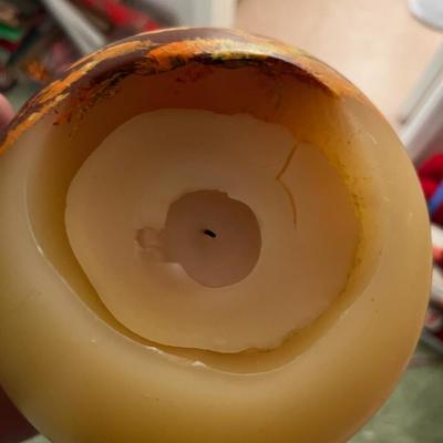 Awesome Round Large Candle with tree on it