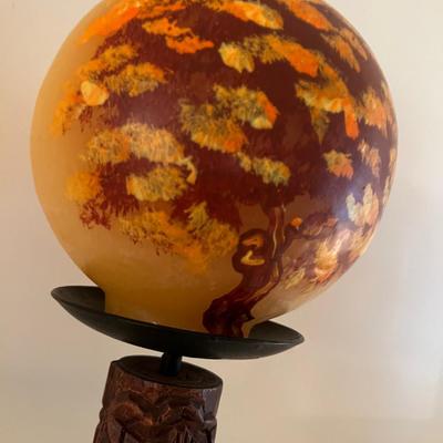 Awesome Round Large Candle with tree on it