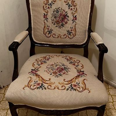 French Provincial Needle Point Chair  