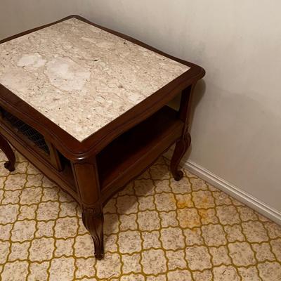 Marble Top French Provincial Table