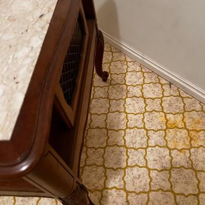 Marble Top French Provincial Table