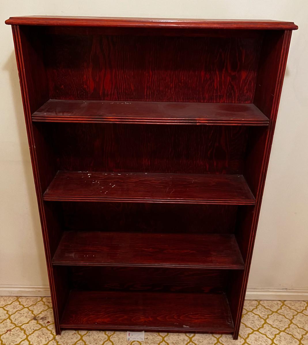 Pine Book Shelf Mahogany Stain