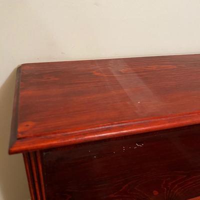 Pine Book Shelf Mahogany Stain