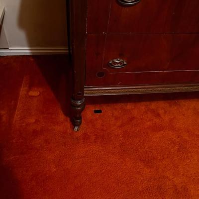 Walnut Dresser with Mirror Circa 1930's 