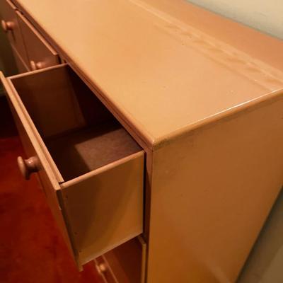 Pine Chest of Drawer Painted Mauve