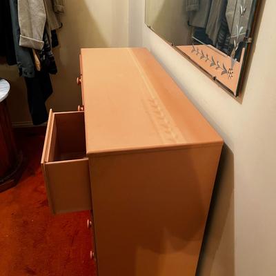 Pine Chest of Drawer Painted Mauve