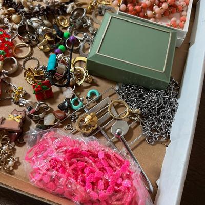 Costume Jewelry; Beads, Shells, Apple Seeds and earrings. 