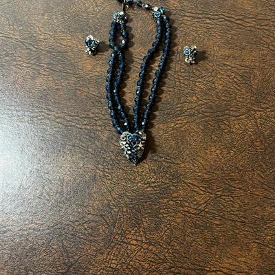 Vintage Jewelry by DeMario Of New York Choker and Earrings.