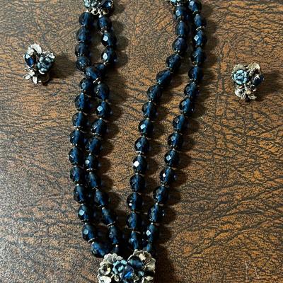 Vintage Jewelry by DeMario Of New York Choker and Earrings.