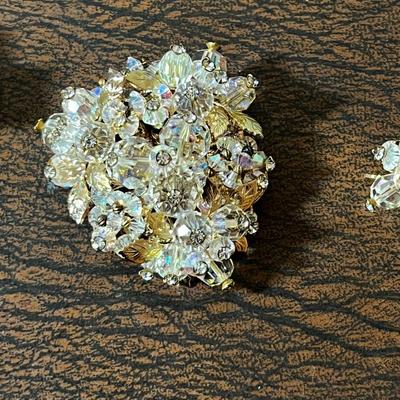 VENDOM Clip on Earrings and a Pin 