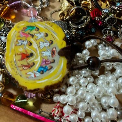 Huge Lot of Costume Jewelry; Earrings, Rings, Necklaces. 