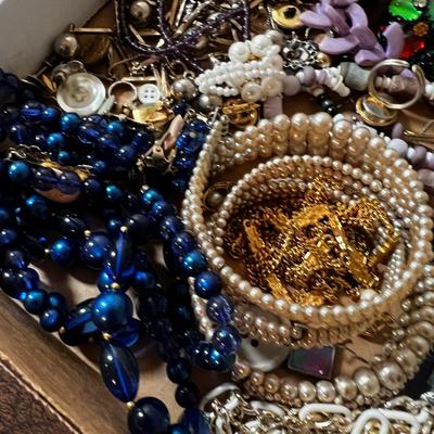 Huge Lot of Costume Jewelry; Earrings, Rings, Necklaces. 