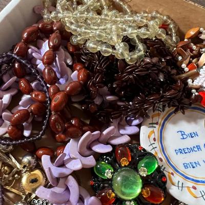 Huge Lot of Costume Jewelry; Earrings, Rings, Necklaces. 