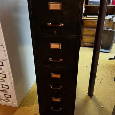 4 Drawer Green File Cabinet 
