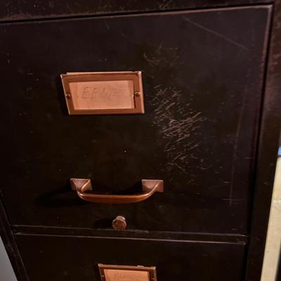 4 Drawer Green File Cabinet 