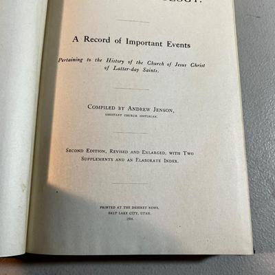 RARE!  Church Chronology By Andrew Jensen 