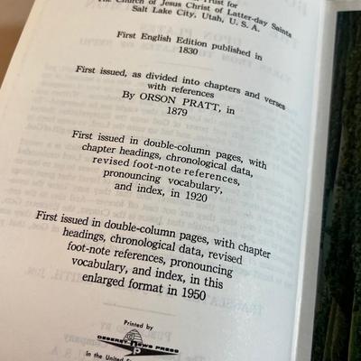 Book of Mormon 1st Large Print Edition 1962