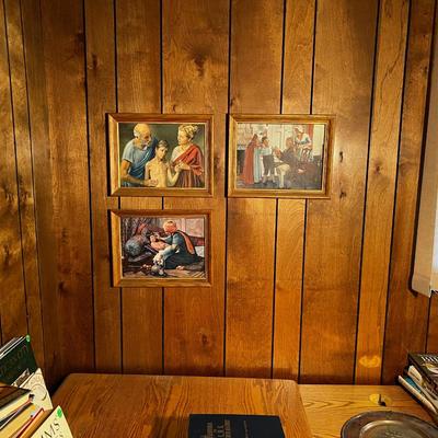 HEALERS Through the Ages (3) Framed Pictures. 