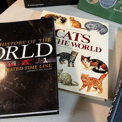 Coffee Table ART Books; Cats of the World, Baseball, Atlas etc. 