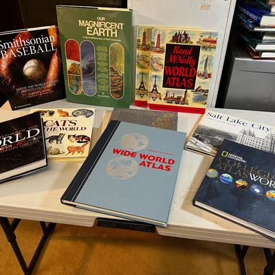 Coffee Table ART Books; Cats of the World, Baseball, Atlas etc. 