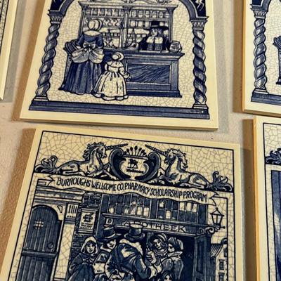 6 Blue Delft Tiles Pharmacy