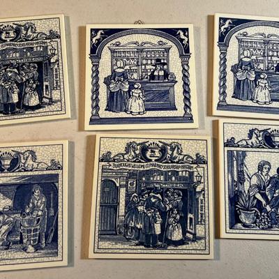 6 Blue Delft Tiles Pharmacy