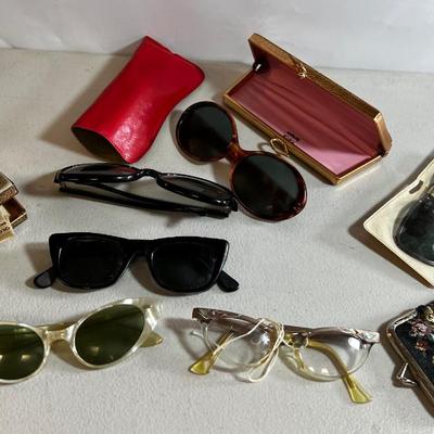 Vintage Sunglasses and Prescription Glasses with cases