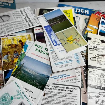 Vintage Map, Brochures, Postcards etc. 