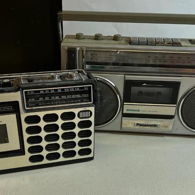 2 Panasonic Stereo Cassette Ghetto Blasters
