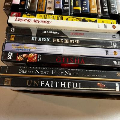 Tray of DVD Mostly Drama and Action Movies 