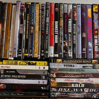 Tray of DVD Mostly Drama and Action Movies 