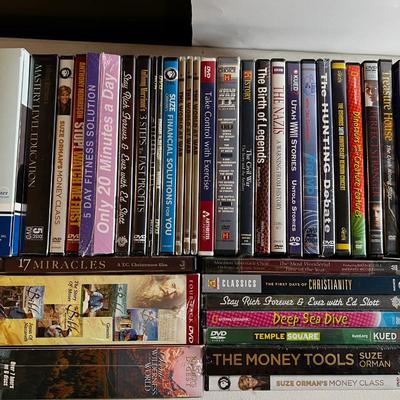 Tray of DVD Documentary, How to and What nots. 