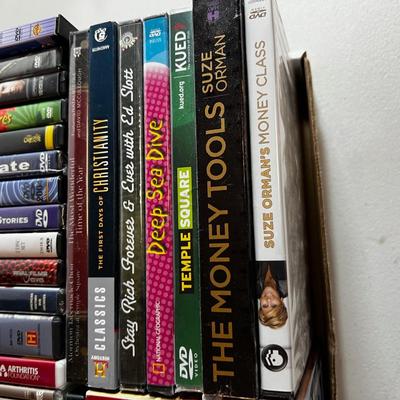 Tray of DVD Documentary, How to and What nots. 