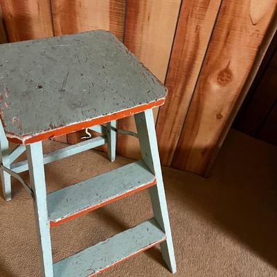 Cute Shabby Chic Mint 2 step Ladder