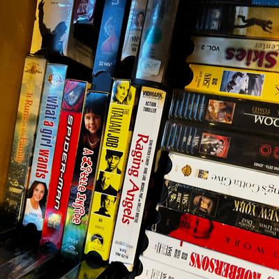 Box Full of VHS Tapes Movies; Lord of the Rings, etc.  