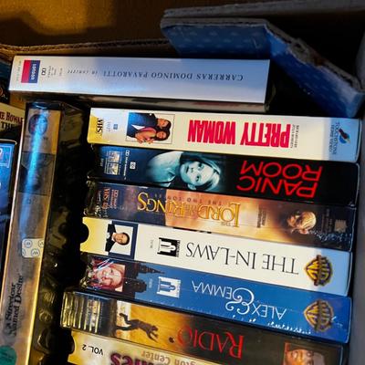 Box Full of VHS Tapes Movies; Lord of the Rings, etc.  