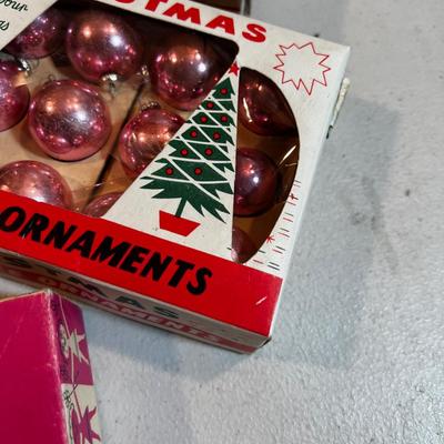 5 Boxes Vintage Ornaments 60's or Earlier