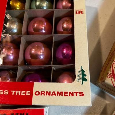 5 Boxes Vintage Ornaments 60's or Earlier