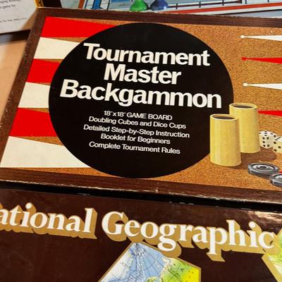 5 Vintage Games; Sorry, Backgammon, Score Four, National Pursuit 