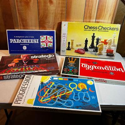 5 - Stratego, Chess, Checkers, Parcheesi, Aggravation