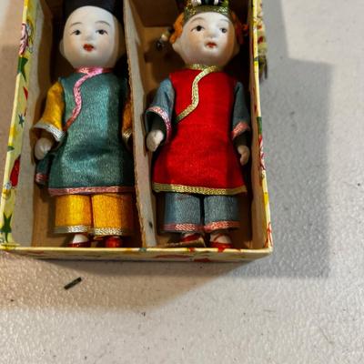 4" Ceramic Dolls, Asian Figurines.