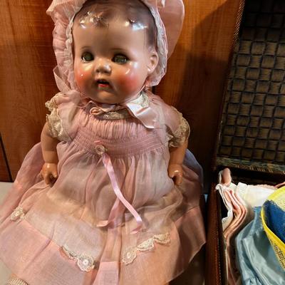Vintage Composition Doll with Case 