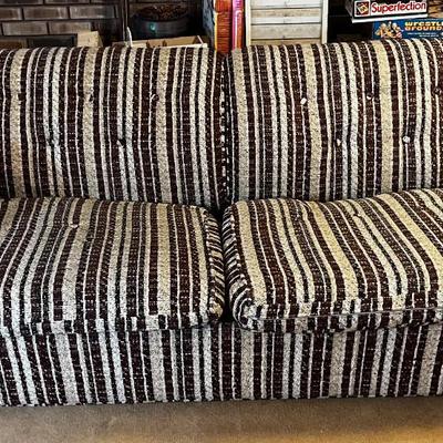 Hide-A-Bed SOFA Brown Cream TWEED 