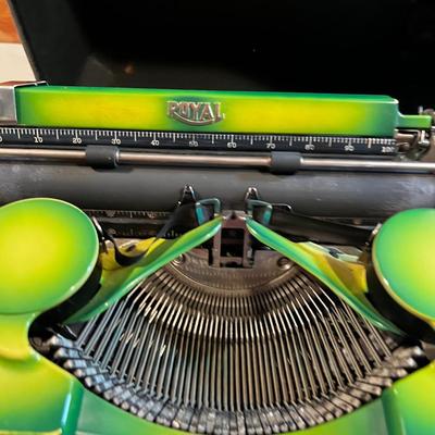 Royal Model 'P' Green Enamel Portable Typewriter