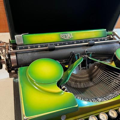 Royal Model 'P' Green Enamel Portable Typewriter