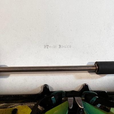 Royal Model 'P' Green Enamel Portable Typewriter