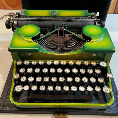 Royal Model 'P' Green Enamel Portable Typewriter