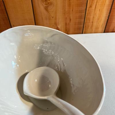 White Soup Tureen plus Ladle 