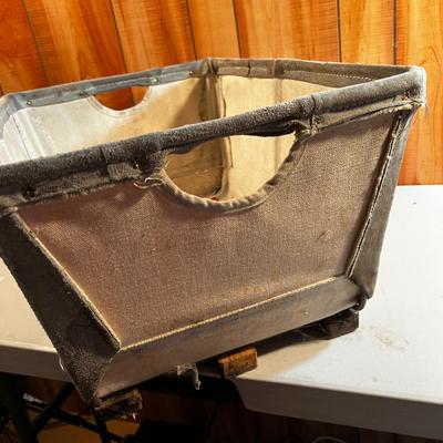 OLD Canvas Walgreens Co. Crate with Wood Slides on bottom. 
